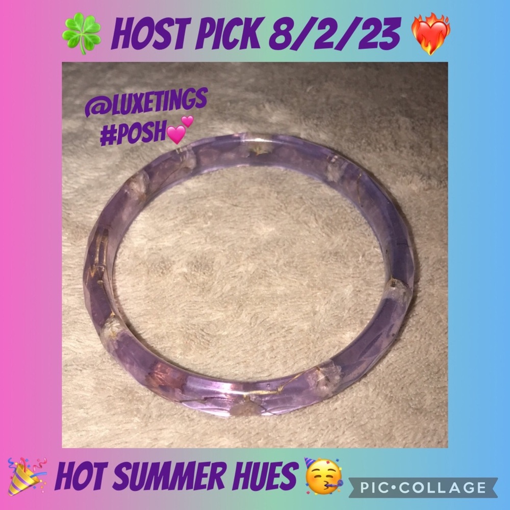 custom epoxy light purple bracelet with baby’s breath New